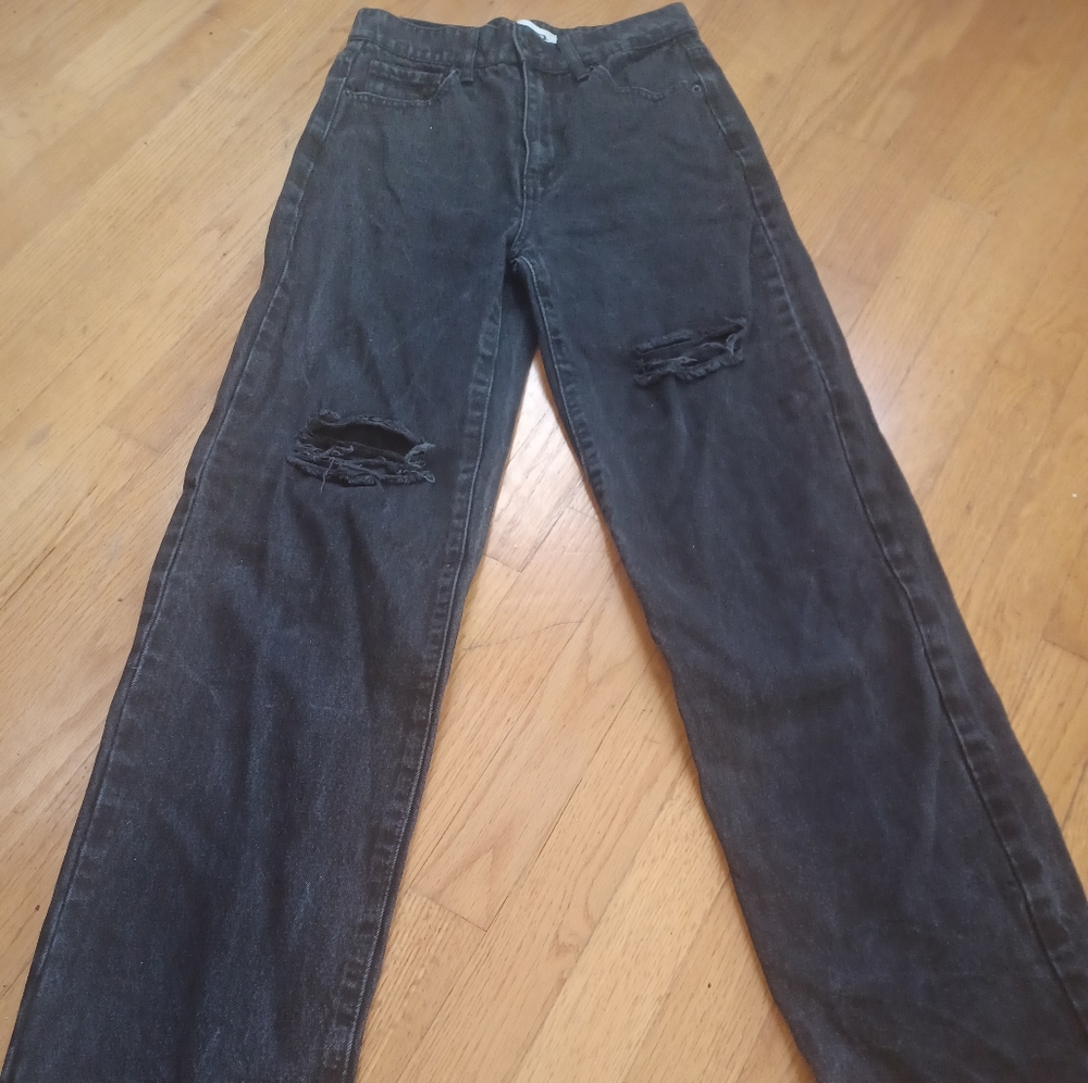 RSQ GIRLS 24 BLACK JEANS "BAGGY"